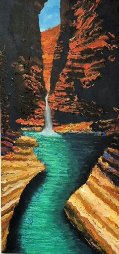Karijini Falls (46 x 92 cm)