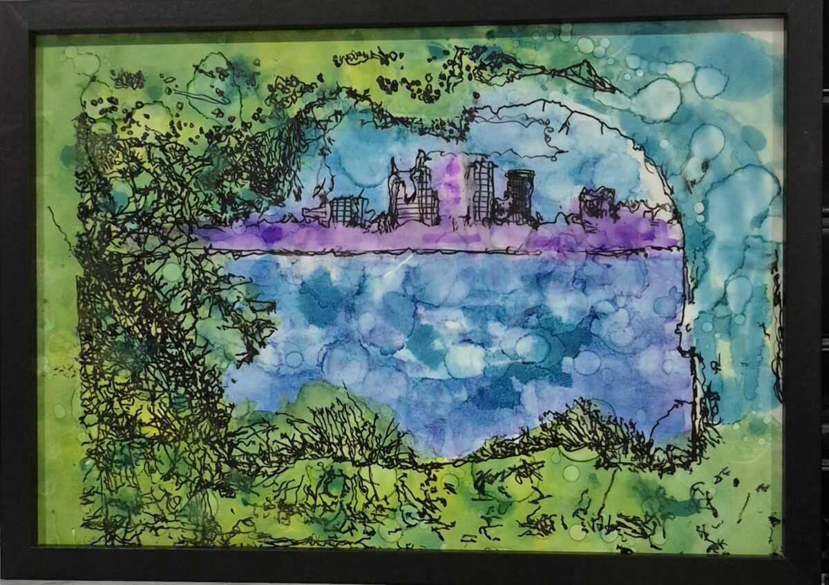 Framed by Nature – Cityscape Through the Leaves